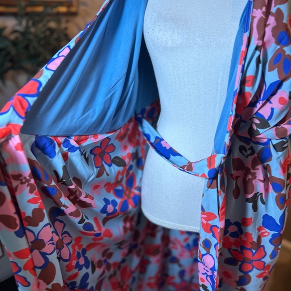 Wayward Fancies eShakti Floral Dress Wrap Midi Dress with Flutter Sleevese - Picture 5 of 10